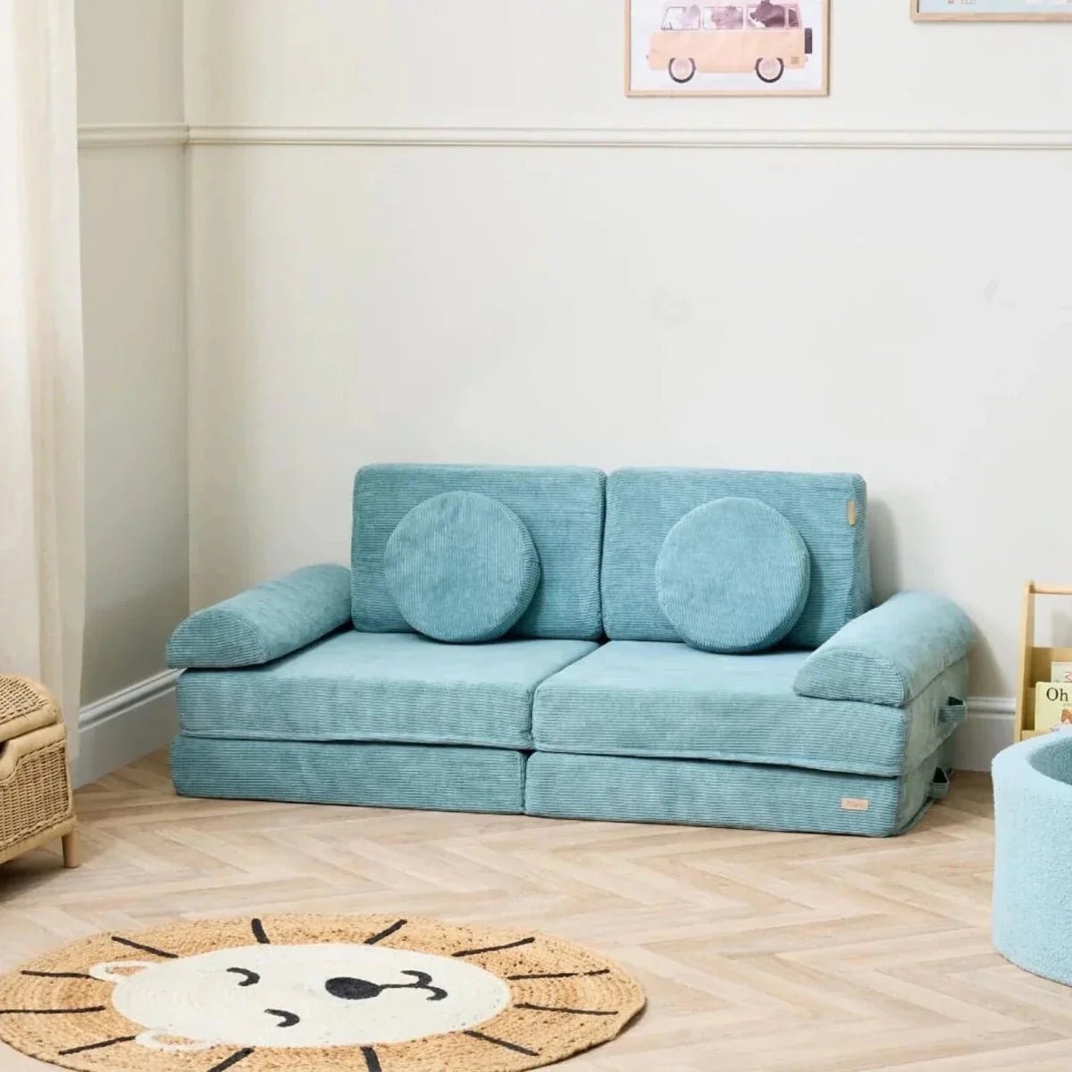 Tutti Bambini Playrama Montessori Kids Play Sofa - Ocean Stone | Luxury Home Accessories | Heulog Glow