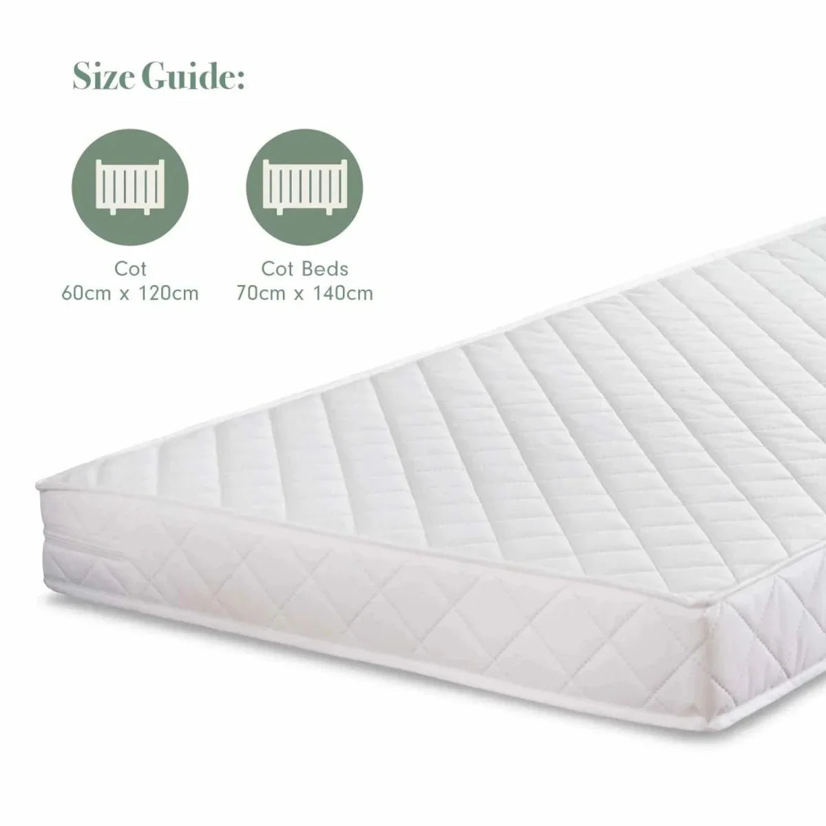 Tutti Bambini Pocket Sprung Cot Bed Mattress 70x140cm | Luxury Home Accessories | Heulog Glow