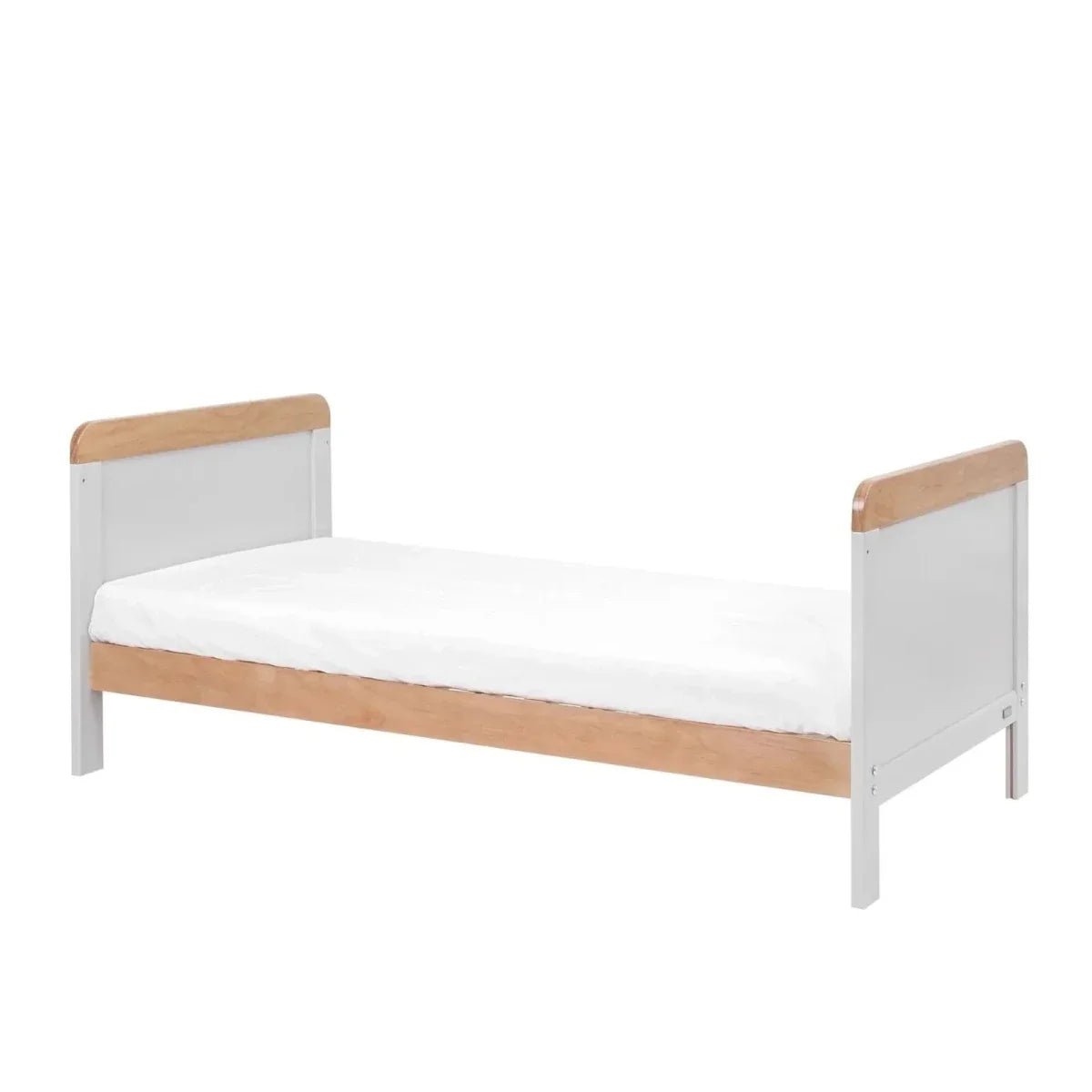 Tutti Bambini Rio Cot Bed with Cot Top Changer & Mattress - Dove Grey/Honey Oak | Luxury Home Accessories | Heulog Glow