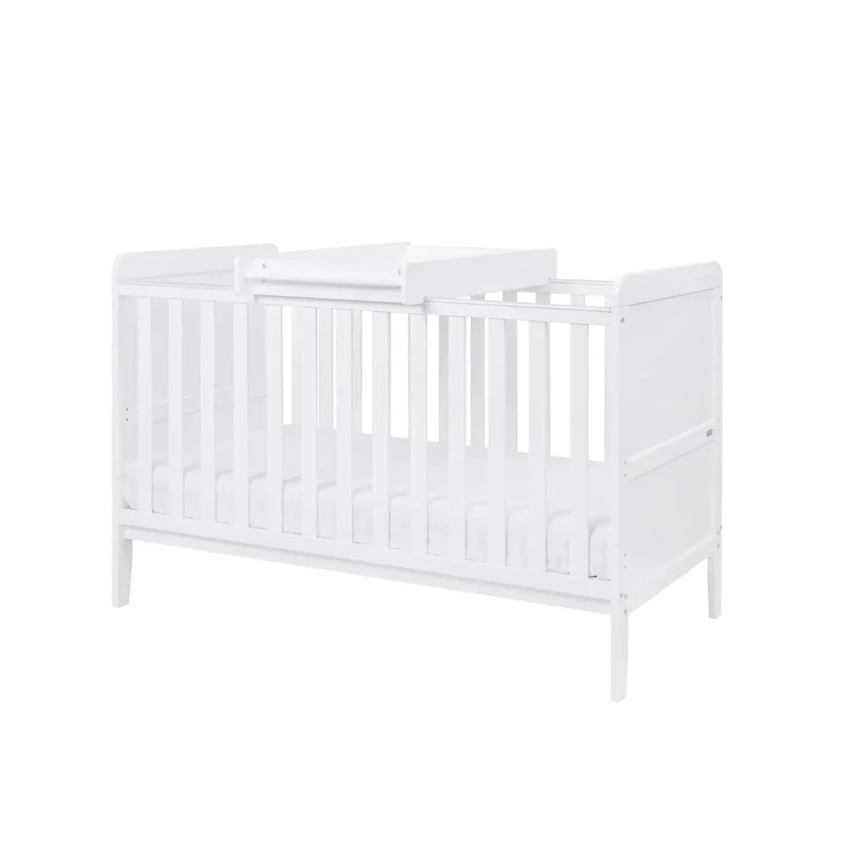 Tutti Bambini Rio Cot Bed with Cot Top Changer & Mattress - White | Luxury Home Accessories | Heulog Glow