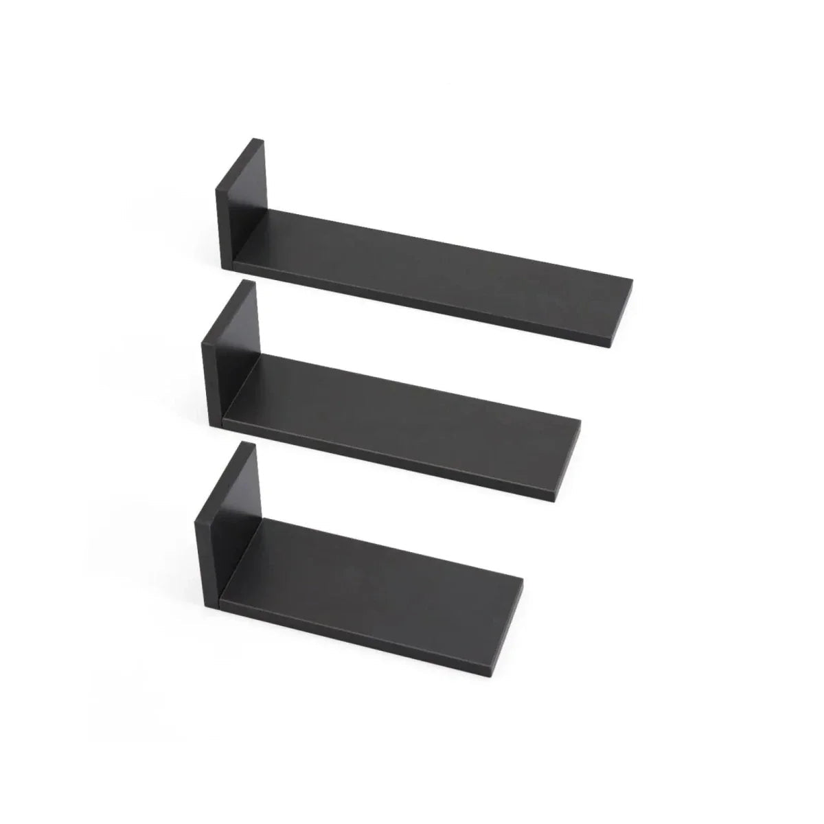 Tutti Bambini Rio Set of Three L-Shaped Wall Shelves - Slate Grey | Luxury Home Accessories | Heulog Glow