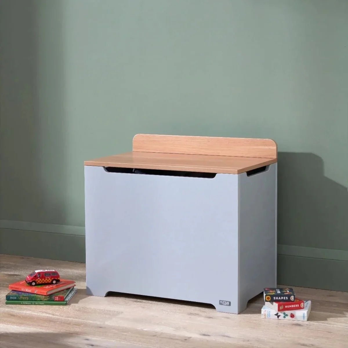 Tutti Bambini Rio Toy Box - Dove Grey/Honey Oak | Luxury Home Accessories | Heulog Glow