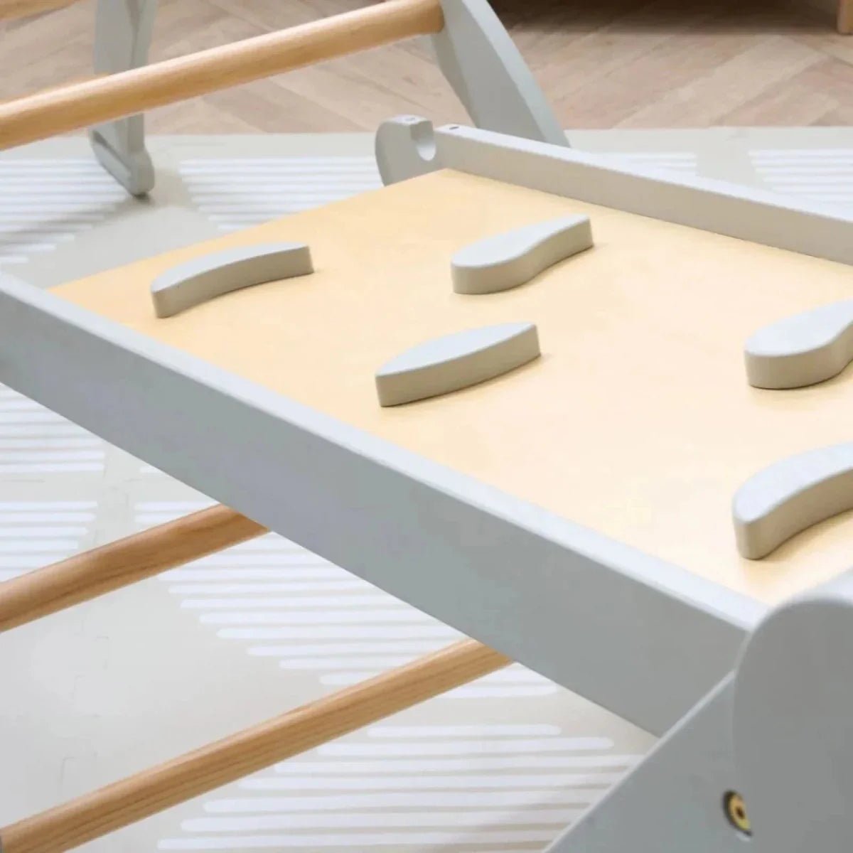 Tutti Bambini Scala Montessori 3-in-1 Pikler Climbing Frame with Climbing Wall - Mushroom | Luxury Home Accessories | Heulog Glow