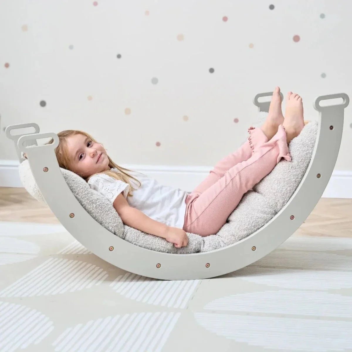 Tutti Bambini Scala Montessori 3-in-1 Pikler Climbing Frame with Climbing Wall - Mushroom | Luxury Home Accessories | Heulog Glow
