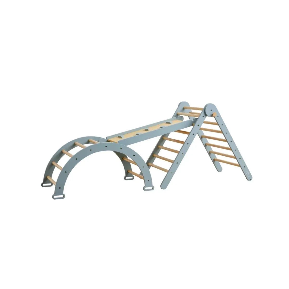 Tutti Bambini Scala Montessori 3-in-1 Pikler Climbing Frame with Climbing Wall - Ocean Stone | Luxury Home Accessories | Heulog Glow