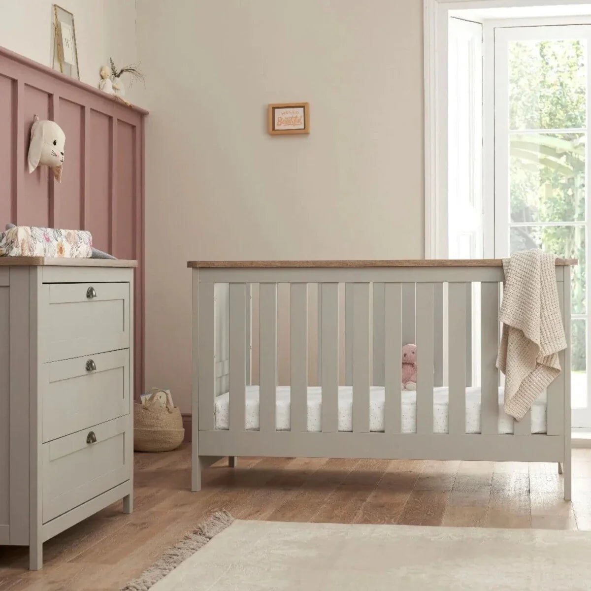 Tutti Bambini Verona 2 pcs Room Set - Dove Grey/Oak | Luxury Home Accessories | Heulog Glow