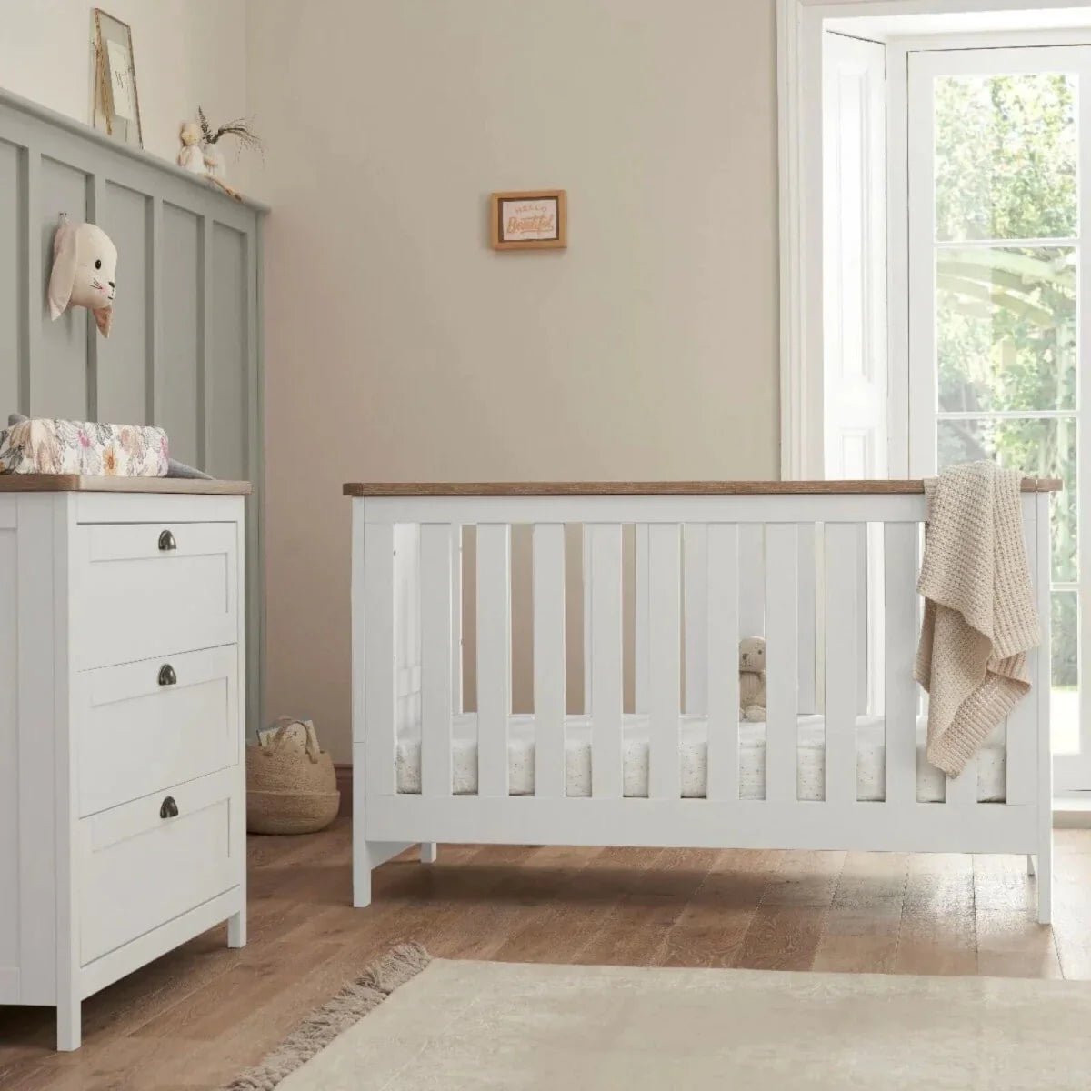 Tutti Bambini Verona 2 pcs Room Set - White/Oak | Luxury Home Accessories | Heulog Glow