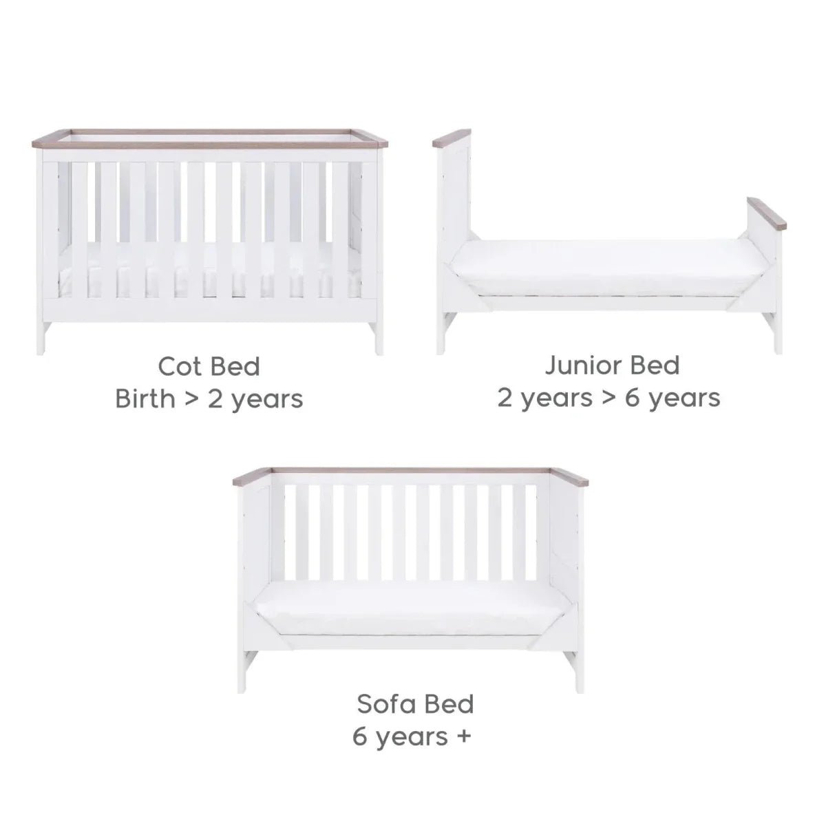 Tutti Bambini Verona 2 pcs Room Set - White/Oak | Luxury Home Accessories | Heulog Glow