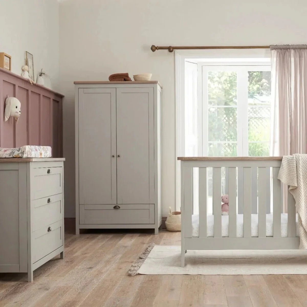 Tutti Bambini Verona 3 pcs Room Set - Dove Grey/Oak | Luxury Home Accessories | Heulog Glow
