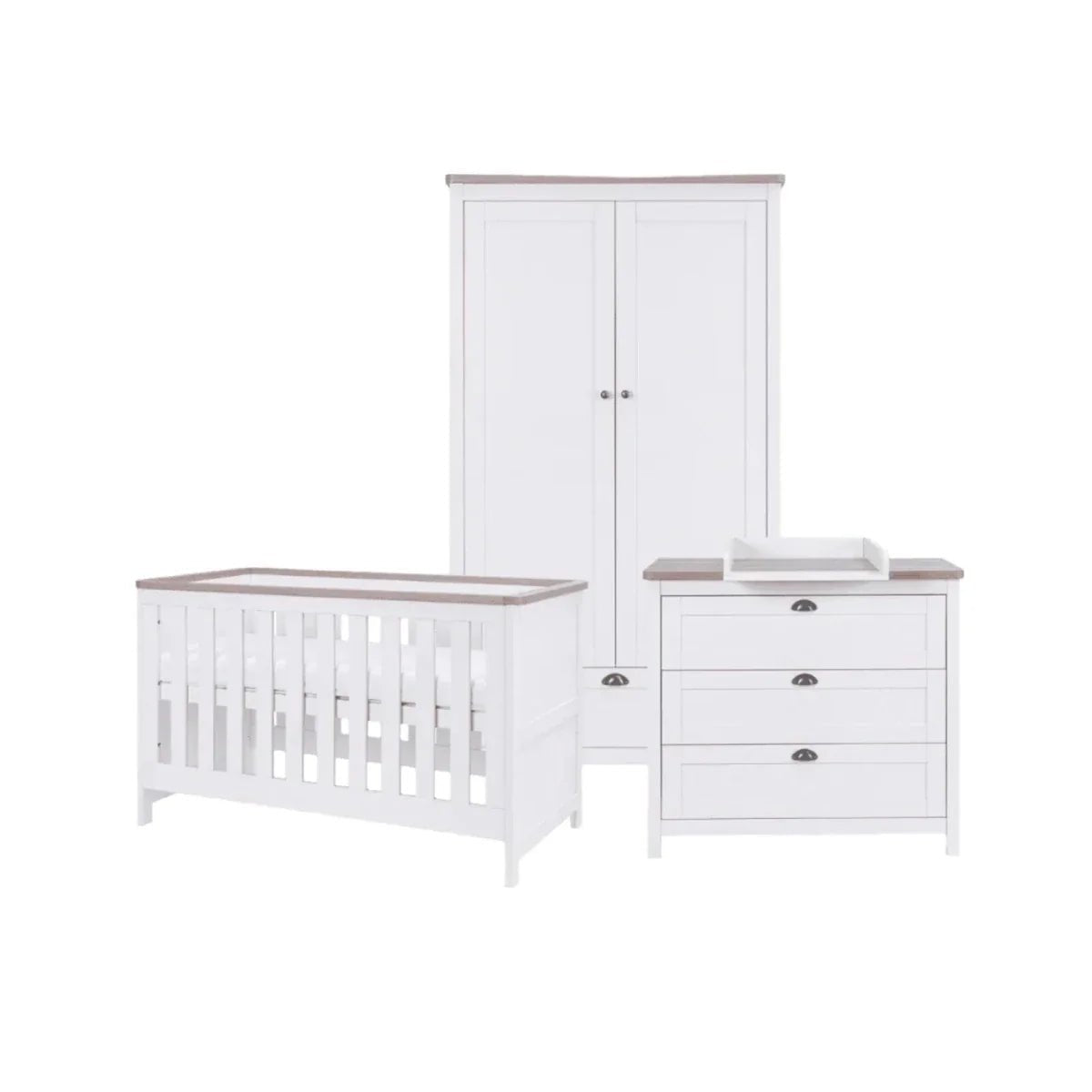 Tutti Bambini Verona 3 pcs Room Set - White/Oak | Luxury Home Accessories | Heulog Glow