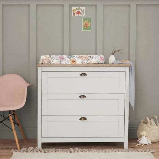 Tutti Bambini Verona Chest Changer - White/Oak | Luxury Home Accessories | Heulog Glow