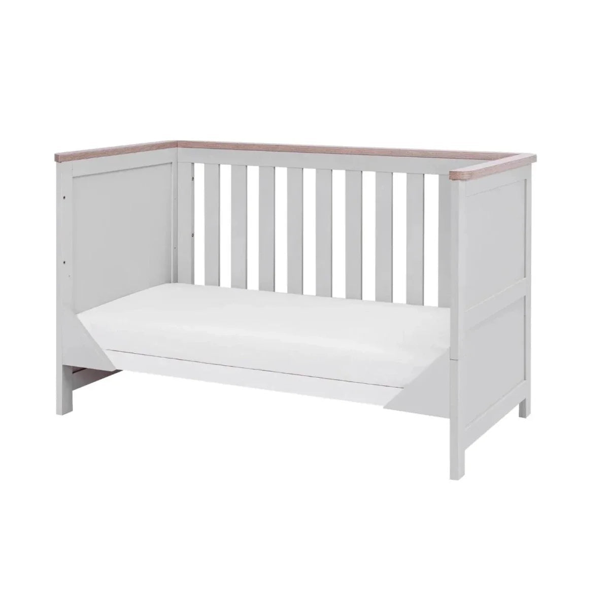 Tutti Bambini Verona Cot Bed - Dove Grey/Oak | Luxury Home Accessories | Heulog Glow