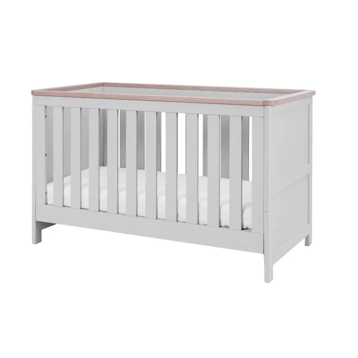 Tutti Bambini Verona Cot Bed - Dove Grey/Oak | Luxury Home Accessories | Heulog Glow