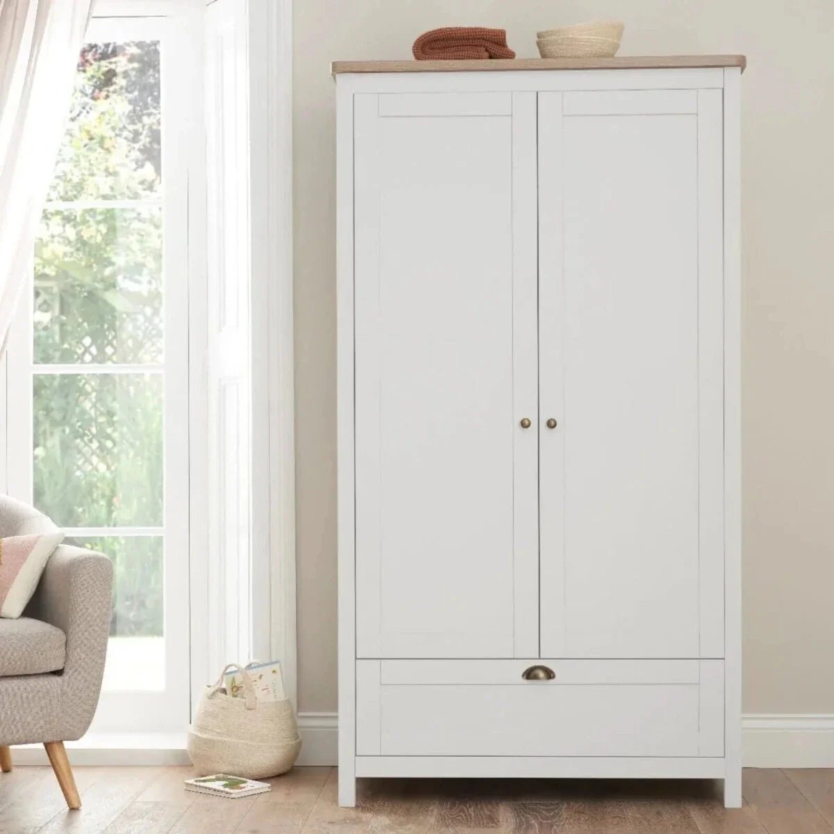 Tutti Bambini Verona Wardrobe - White/Oak | Luxury Home Accessories | Heulog Glow