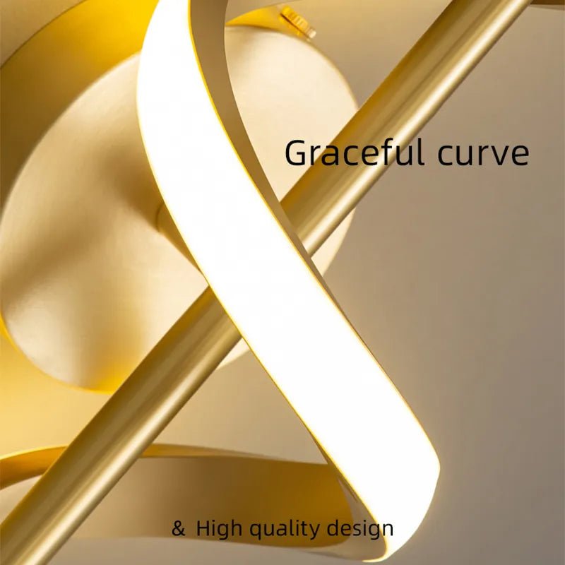 Twisted LED Wall Light - Black & Gold Options for Living Room | Luxury Home Accessories | Heulog Glow