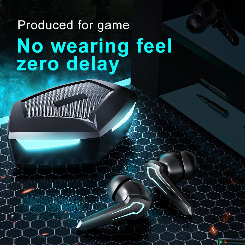 TWS Gaming Headset Gamer Without Delay 360 Stereo Wireless Bluetooth 5.1 Headphones Sports Earplugs With Microphone 10 Hours | Luxury Home Accessories | Heulog Glow