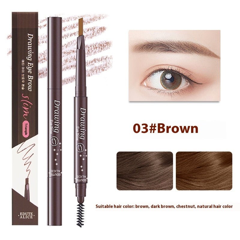 Ultra-fine Triangle Double-headed Eyebrow Pencil Automatic Rotation | Luxury Home Accessories | Heulog Glow