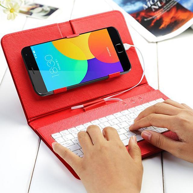 Ultra-Thin Mobile Phone Bluetooth Keyboard Leather Case | Luxury Home Accessories | Heulog Glow