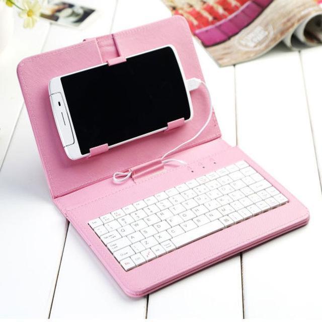 Ultra-Thin Mobile Phone Bluetooth Keyboard Leather Case | Luxury Home Accessories | Heulog Glow