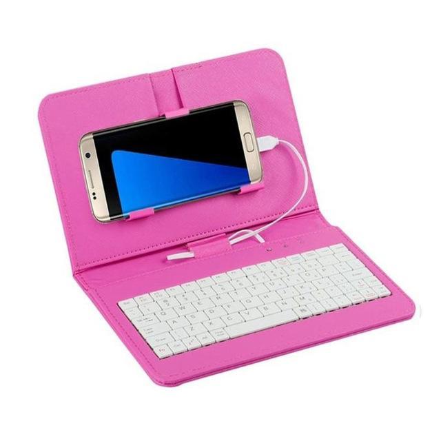 Ultra-Thin Mobile Phone Bluetooth Keyboard Leather Case | Luxury Home Accessories | Heulog Glow