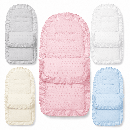 Universal Broderie Anglaise Pushchair Footmuff / Cosy Toes - Fits All Pushchairs / Prams And Buggies | Luxury Home Accessories | Heulog Glow