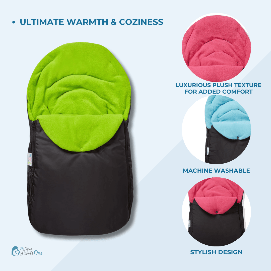 Universal Car Seat Footmuff / Cosy Toes - Fits All 3 And 5 Point Harnesses | Luxury Home Accessories | Heulog Glow
