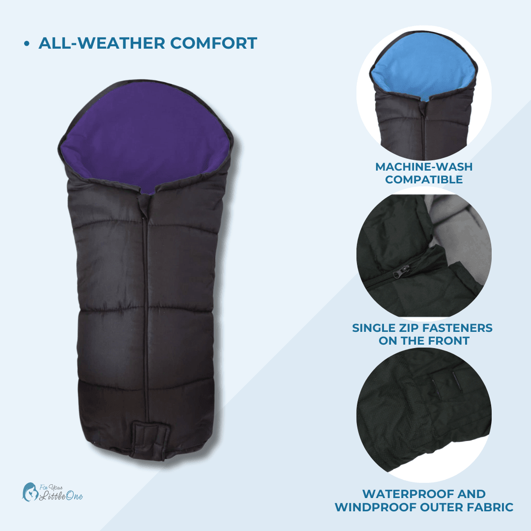 Universal Deluxe Pushchair Footmuff / Cosy Toes - Fits All Pushchairs / Prams And Buggies | Luxury Home Accessories | Heulog Glow