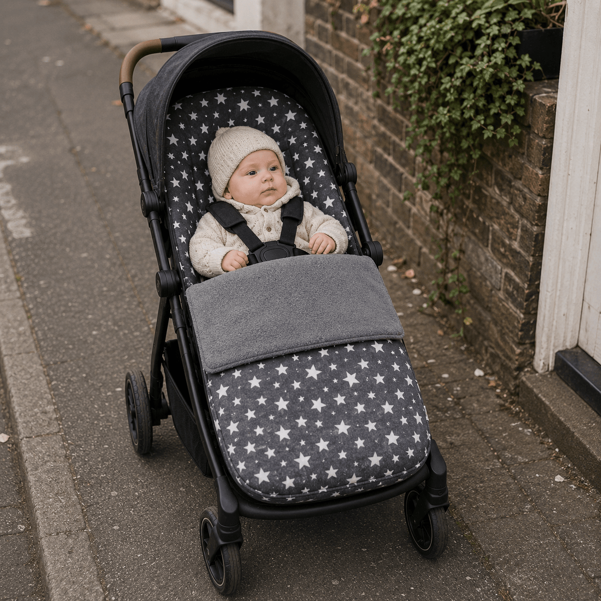 Universal Fleece Pushchair Footmuff / Cosy Toes - Fits All Pushchairs / Prams And Buggies | Luxury Home Accessories | Heulog Glow