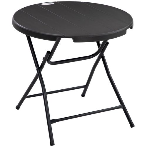 Foldable Garden Table - Round, Seats 4, Steel Frame - Outdoor Dining