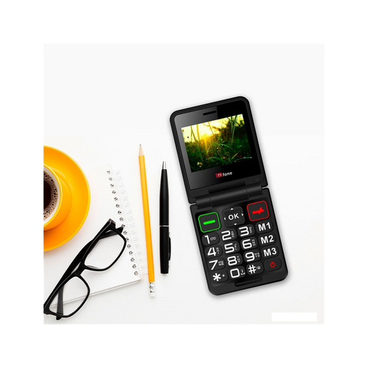 TTfone TT660 Flip Big Button Mobile + USB C Dock Charger - High-Quality, Ideal for Seniors