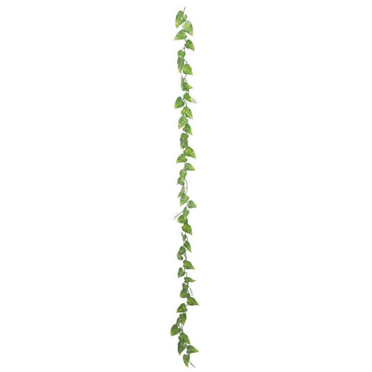 Artificial Pothos Leaf Garland Green 5.2ft - Lush, Durable, Versatile - Inspirations Wholesale
