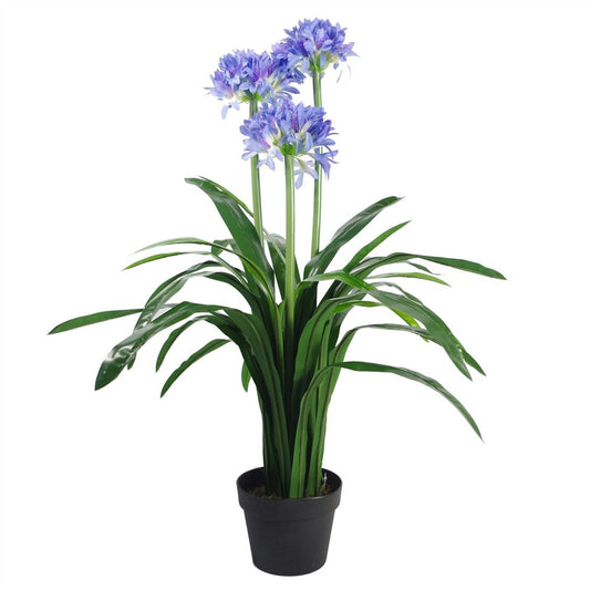 90cm Premium Artificial Agapanthus - Blue Silk Flowers