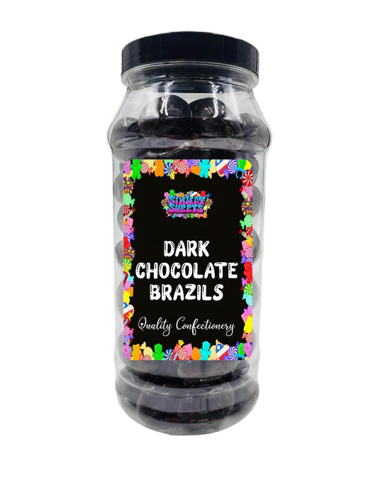 Delicious Dark Chocolate Brazil Nuts Gift - Retro Sweets in a Jar