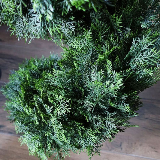 120cm Spiral Cedar Tree Artificial Topiary - Luxurious, Large Size & Dense Foliage - No Assembly Required