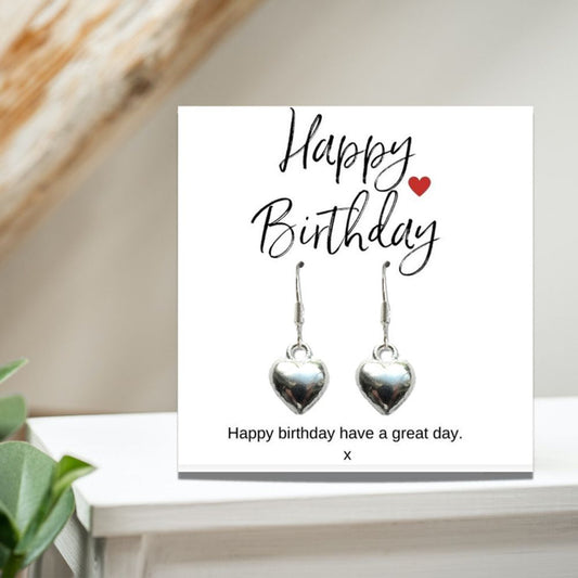 Happy Birthday Earrings - Message Card