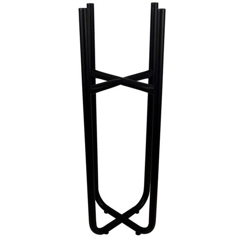Tall Black Stand with Silver Metal Planter 62cm x 18cm