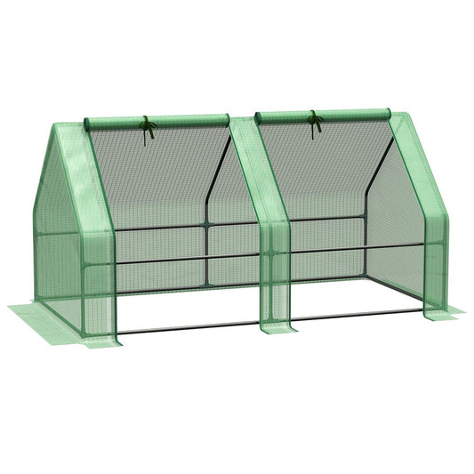 Portable Mini Greenhouse | Steel Frame & PE Cover | 180x90x90cm | Ideal for Small Spaces