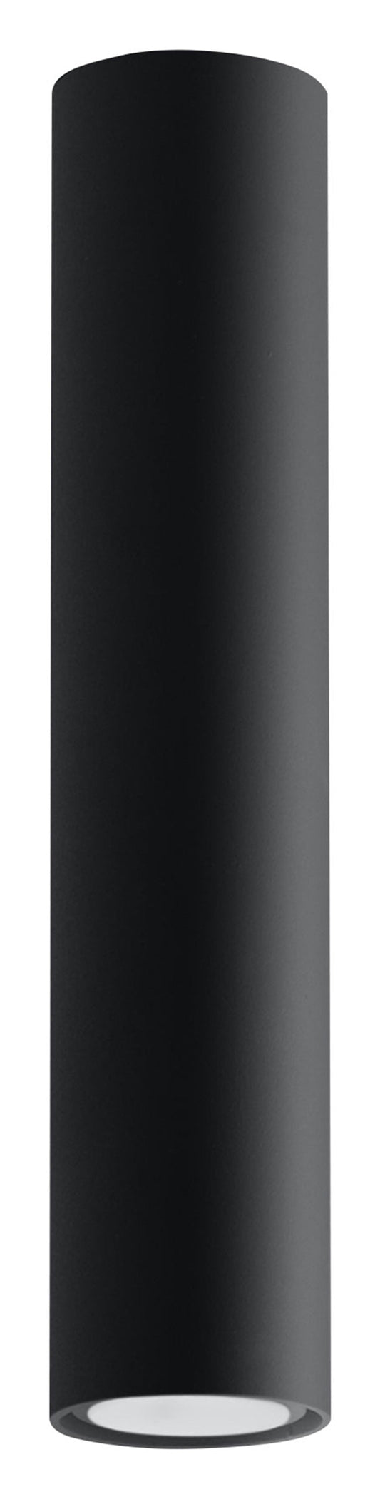 Premium Black Round Tube Ceiling Lamp - Modern Loft Design, LED GU10, High-Quality