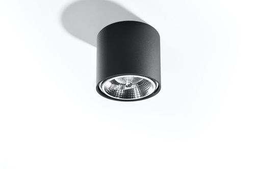 Ceiling Lamp TIUBE Black Round Shape Modern Loft Design GU10