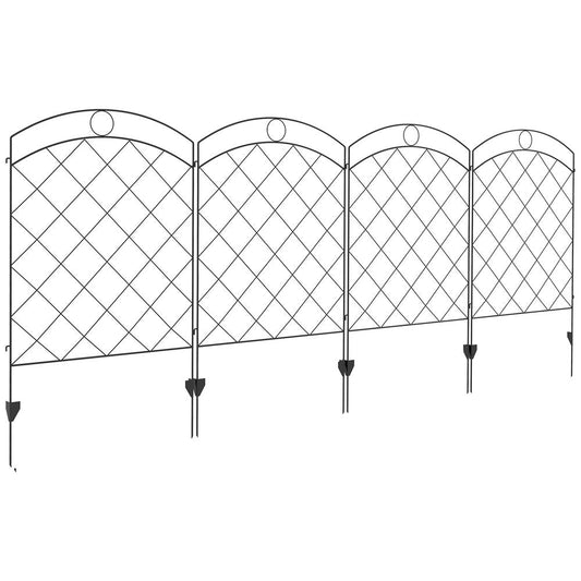 Outsunny Decorative Garden Fencing: 43in x 11.4ft Steel Edging, High-Quality & Stylish