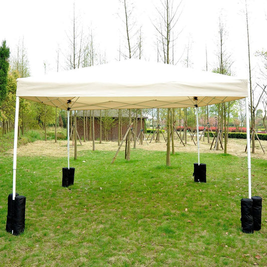 Extra Stability with 4 Pc Gazebo Sand Bag Weight Set - Black