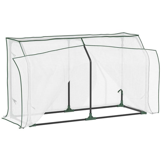Mini Greenhouse Portable Garden Growhouse with Zipper Design, White