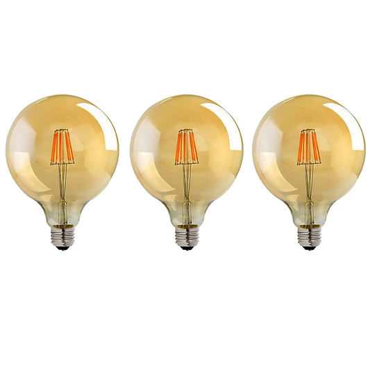 3 Pack E27 LED Edison Dimmable Vintage Amber Glass Warm white 2700K Light Bulbs