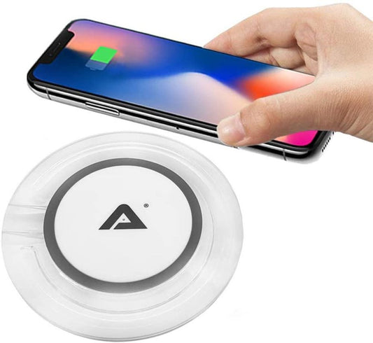 High-Speed 10W Qi Wireless Charger - Sleek White - Professional Quality