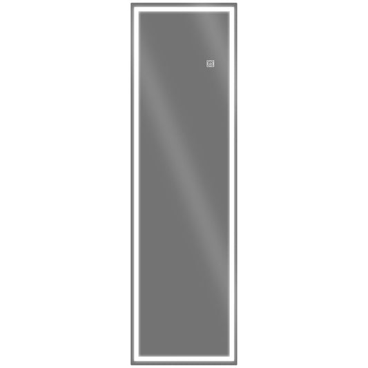 HOMCOM Full Length Wall Mirror with Dimming LED Lights, Smart Touch, 120 x 40cm