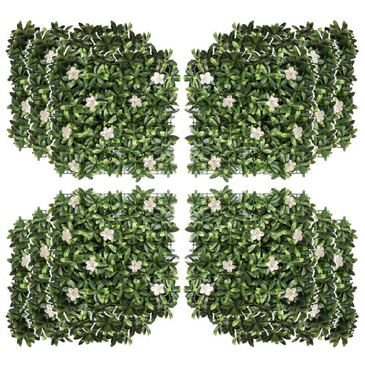 Premium Artificial Boxwood Panel | Realistic Faux Greenery for Garden, Balcony, and More | UV Resistant | 12PCS