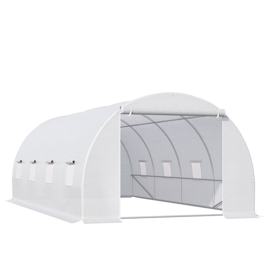 Outsunny 6x3x2m Polytunnel Greenhouse - Zippered Door, 8 Windows
