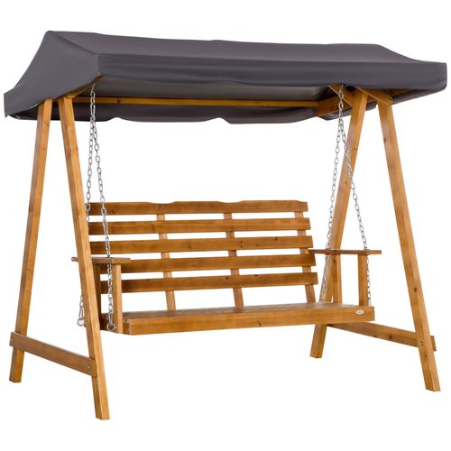 3 Seater Garden Swing Seat Chair Bench Hammock with Adjustable Canopy