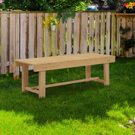 Outsunny 2-Seater Outdoor Garden Fir Wood Patio Bench