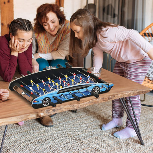 HOMCOM 29 Inch Mini Tabletop Football Foosball Gaming Table Play Fun Game Toy 74.5L x 36.1W x 12H CM